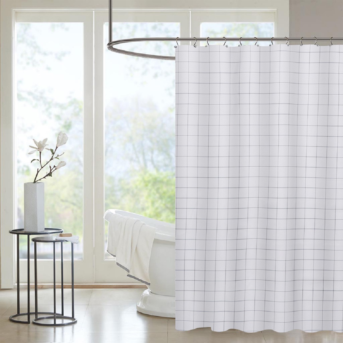 72/'/'x72/'/' 180cm x 180cm, Different Designs Fabric Shower Curtains with Hooks