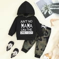 thumbnail image 2 of Xudanell Baby Boy Clothes Toddler Boy Outfit 2 4T 6 12 18 24 Month Fall Winter Hoodie Ripped Clothing (Black, 9-12 Months), 2 of 7