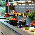 thumbnail image 5 of Advwin 2 Burner Electric Cooktop,110v Electric Cooktop with Knob Control,12 Inch Countertop & Built-in Ceramic Cooktop with Child Safety Lock, Timer, 9 Power Levels and Over-Temperature Protection, 5 of 8