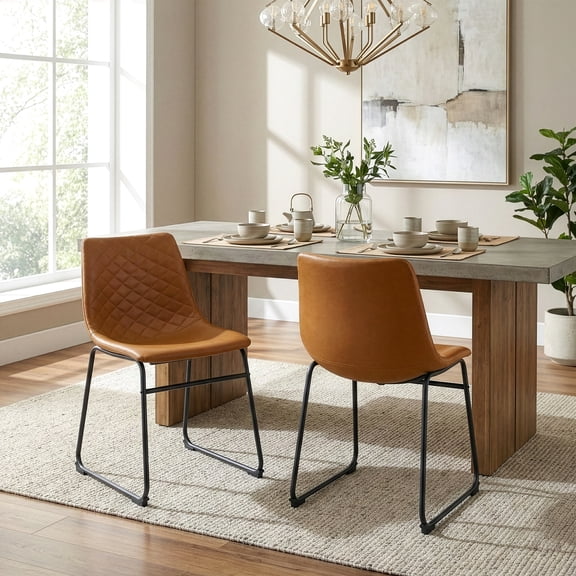 Set of 2 Balin White Plastic Dining Chairs