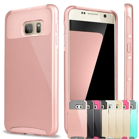 Galaxy S5 Case Jewels Samsung Galaxy S7 / S7 Edge / S6 / S6 Edge / S5 Cases Cover, Njjex Shock Absorbing Hybrid Case With Plastic Impact Defender Slim Hard Case Cover and Inner Rubber ()