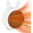thumbnail image 1 of White Electric Fan Heater Room Mini Fan Bathroom Heater 800W Rocker Switch and Overheat Protection Sensor, 1 of 5