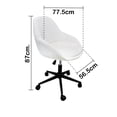 thumbnail image 5 of Juego 2 Sillas Galerias El Triunfo Giratorias 360 Tela Blanca Altura Ajustable, 5 of 5