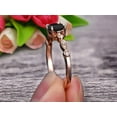 thumbnail image 2 of Round Cut Black Diamond Moissanite Engagement ring Classic Vintage Style 1.50 Carat Art Deco ring on 10k Rose Gold, 2 of 5
