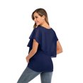 thumbnail image 5 of zttd womens maternity irregular soild hem tee shirt casual short sleeve crew neck basic nursed t shirt top breastfeeding blouse, 5 of 6