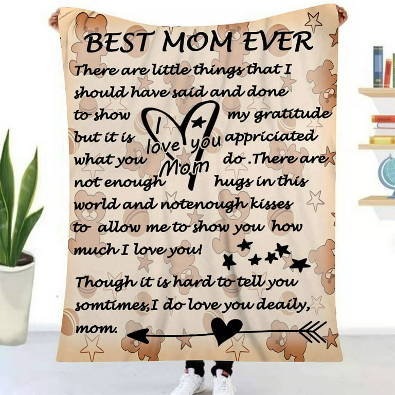 Gift for Mom Birthday Gifts from Daughter Son Unique Mothers Day Birthday  Christmas Blanket Gifts Ideas for Mom I Love You Mom Gifts to My Mom  Presents for Mother Mom,52x59''(#293,52x59'')F 