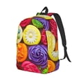 thumbnail image 2 of Xecao Brightly Colored Cupcakes for Canvas College Laptop Backpack, Durable Rucksack Travel Notebook Bag School Backpack Book Bag for Men Women, 2 of 8