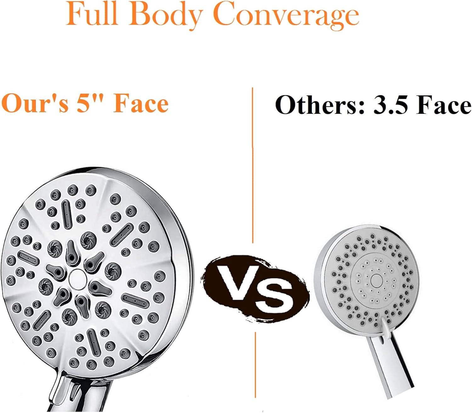 Shower Head with Handheld High Pressure-Full Body Coverage Powerful Rain Showerhead Extra Long Hose and Adjustable Brass Joint Holder- The Perfect Detachable Heads for Bathroom Upgrade