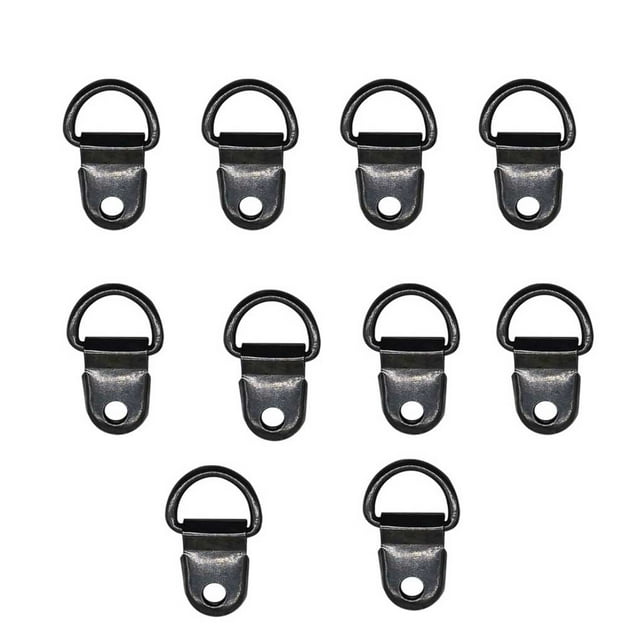 Gancho de 100 Uds., ganchos de orificio de Metal, herrajes simples y modernos, colgadores de suministro de un solo anillo, punto de cruz, pared Herramientas y ferretería Semicírculo negro 763 Eigraketly TO011145-05