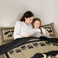 thumbnail image 5 of Feelyou Jungle Bear Print Queen Comforter Set, Gold Triangle Aztec Bedding Sets, Woodland Wildlife Animal Reversible Bedding Comforter Set, Ultra Soft Bedroom Decor, 3 Pieces, 5 of 8