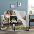 thumbnail image 4 of Customizable Blanket for Sister Customized Blankets with Photos Text Personalized Picture Collages Throw Blankets Gift for Men Valentines Day Decor Souvenirs Birthday, 4 of 5