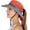 Orange/Grey (Ponytail), variant on Sun Bucket Hats for Women Men UV Protection Wide Brim Fishing Hat Beach Outdoor Essentials