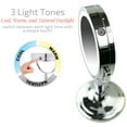 thumbnail image 5 of OVENTE 7'' Hand Mirror, 1X 8X Magnifier, Tabletop & Wall Mount, Three Tone LED Lights, Polished Chrome MFM70CH1X8, 5 of 9