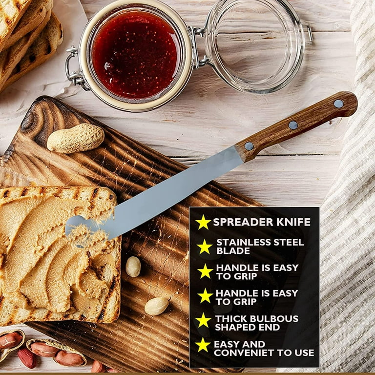 Rfstekhnikos 4 In 1 Multi-Function Knife for Spreading Peanut Butter,  Butter, and Jam with Ease | Stir, Scrape, and Clean The Jars Simply | Open