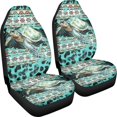 thumbnail image 3 of XYZCANDO Turtle Print Car Seat Covers Soft Decorative Car Front Seat Covers Interior SUV Front Seats, Anti-Slip Auto Interior Decor Van Sedan, 3 of 10