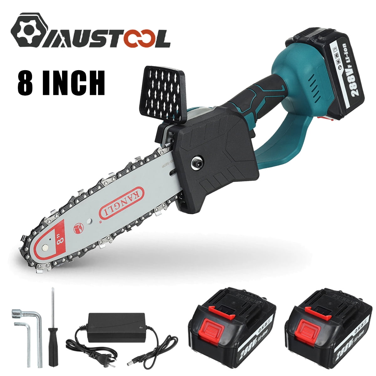 Details about   Mini Chainsaw,4 In Cordless Electric Handheld Chainsaw Rechargeable Battery Kit 