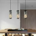 thumbnail image 2 of Mini Crystal Chandelier Modern Black Pendant Lighting Fixture for Dining Room ‎‎Kitchen island Living Room Bedroom(1-Pack ), 2 of 7