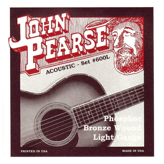 John Pearse 600L Phosphor Bronze Acoustic Guitar Strings