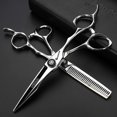 thumbnail image 1 of 6 Inch Japanese Hair Thinning Scissors with Ultra Sharp Blades and Ergonomic Thumb Grip, 1 of 4