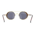 thumbnail image 4 of Round Circle Lens Side Windbreaker Retro Double Bridge Cafe Racer Sunglasses Yellow Gold - Black, 4 of 4