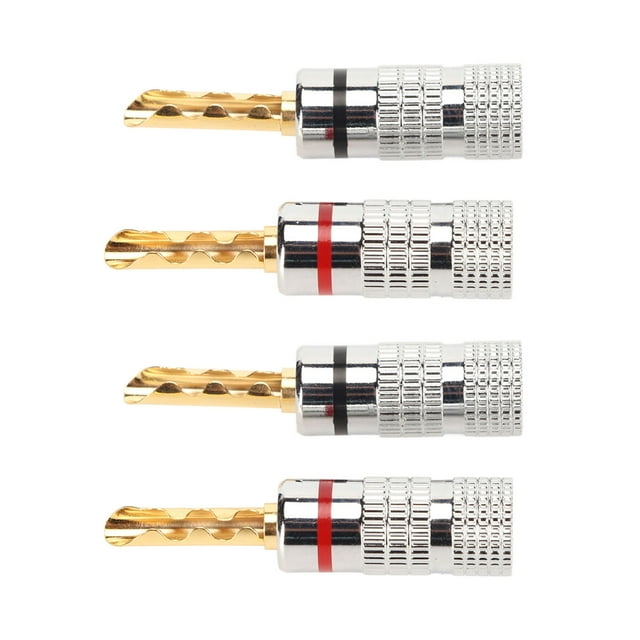 Conector Tipo Banana, Amplia Aplicación 2 Pares De Conector Tipo Banana Dentado De Latón De 4 Mm Para KTV