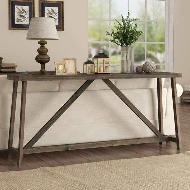 70 9 Inches Extra Long Sofa Table, Extra Long Sofa Table With Stools