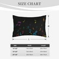 thumbnail image 3 of Fotbe Color Musical Notes Pillow Cases - Envelope Closure - Luxury, Extra Soft, Cooling Pillow Covers - Wrinkle, Fade, Stain Resistant-16"x24", 3 of 8