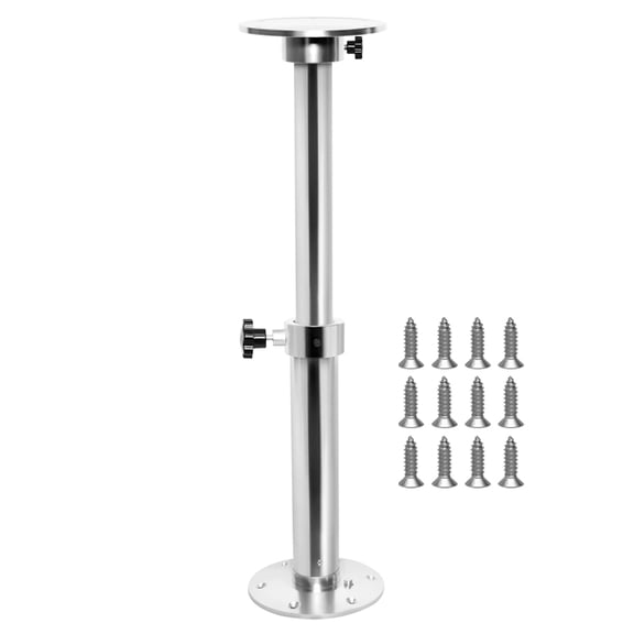 Adjustable RV Table Base Detachable Aluminum Alloy Marine Table Stand 360° Rotatable Height Adjustable Suitable For Boat Yacht RV and Campervan