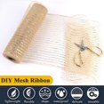 thumbnail image 4 of Kiibsot 2 Pack Mesh Ribbon Rolls 10 Inch 10 Yards(30 ft) Decorative Mesh Fabric with Foil for Wreaths Christmas Tree Ribbon Door DIY Craft Halloween Decor Wedding Party Supplies, 4 of 7
