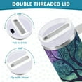 thumbnail image 3 of Yayeee 40oz Stainless Steel Tumbler with Straw and Handle Double-Wall Insulated Travel Water Bottle, Moonlight Forest, 3 of 8