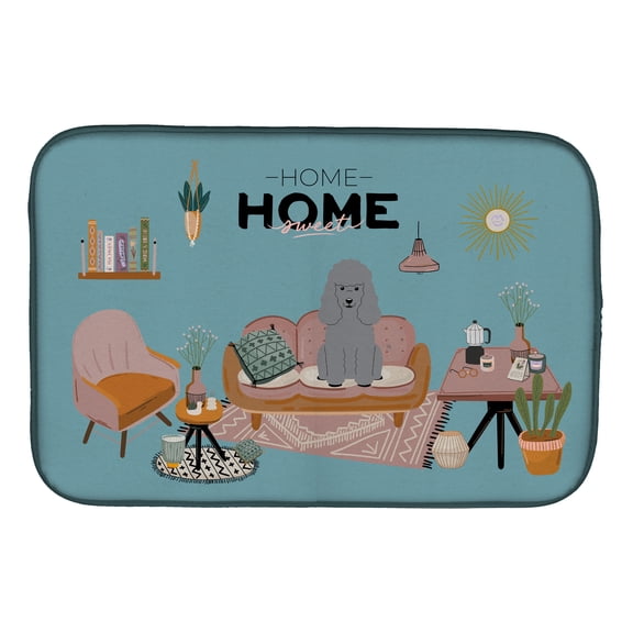 Silver Poodle Sweet Home Dish Drying Mat