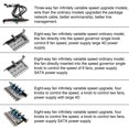 thumbnail image 5 of Thinsony 3pin/4pin Fan Hub Module Speed Controller Cooler Splitter Case Extender Adapter Water Cooling System Motherboard Upgrade Parts Type 3, 5 of 5
