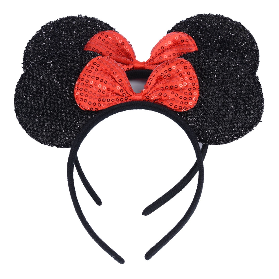 NiuZaiz Set of 2 Red Bow Minnie Mouse Ears Headband Birthday Costume Accessory