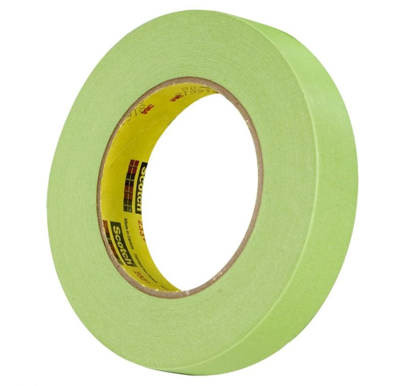 1 1/2"  36 mm x 55mm Yellow Automotive Masking Tape 3 Rolls 3M 6654-06654 