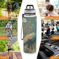 thumbnail image 7 of Qxltty Peacock Water Bottle 32 oz with Straw BPA Free Reusable Fitness Sport Bottle Perfect for Travel School Outdoors and Gym, 7 of 7