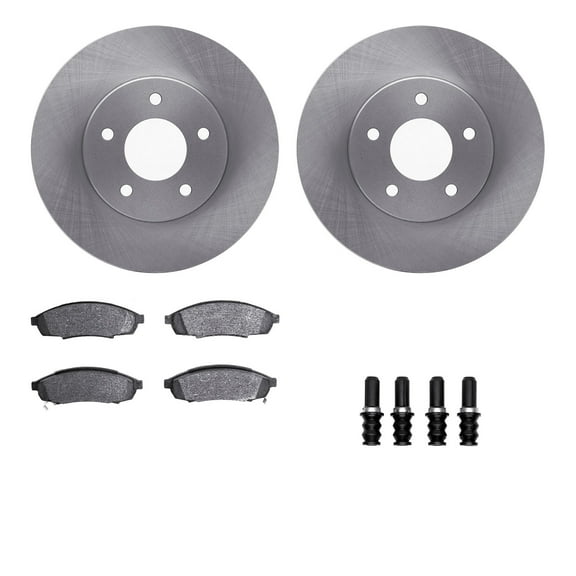 Dynamic Friction Company Front Brake Rotors with 5000 Advanced Brake Pads includes Hardware 6512-45076