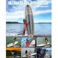 thumbnail image 3 of 10'6" Inflatable Stand Up Paddle Board for Adults, Non-Slip EVA, Camera Mount, Oak, 3 of 9