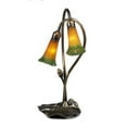 thumbnail image 2 of Meyda Tiffany 13064 Blue Pond Lily - 2 Light Accent Lamp   Mahogany Bronze Finish with Blue Glass, 2 of 7