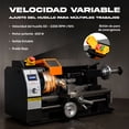 thumbnail image 2 of Mini Torno para Metales Gutstark Velocidad Variable 2250rpm 8x14 Pulgadas, 2 of 10