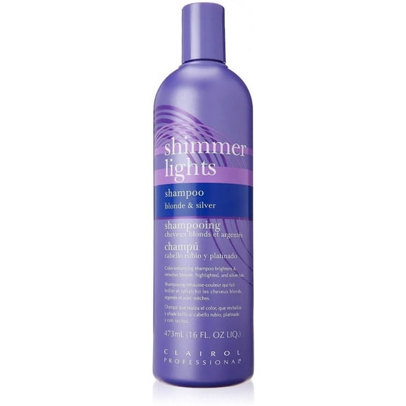Clairol Professional Shimmer Lights Shampoo Blonde & Silver 16 oz (Pack of 3)