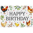 thumbnail image 2 of Farmyard Themed Happy Birthday Banner with Chickens Leaves and Dots Background Party Decorations for Birthday Party Celebrations Photography Props Backdrop Decor, 2 of 6