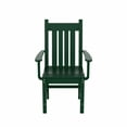 thumbnail image 6 of WestinTrends Malibu 5 Piece Outdoor Dining Set, All Weather Poly Lumber Patio Table and Chairs Furniture Set, 43" Square Dining Table with Umbrella Hole and 4 Arm Chairs, Dark Green, 6 of 8