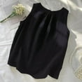 thumbnail image 3 of Women's Bubble Hem Pleated Tank Tops Relaxed Fit Textured Sleeveless Blouses 2026 Summer Fashion Holiday Outfits, 3 of 3