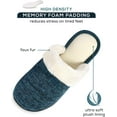 thumbnail image 2 of Roxoni Womens Cozy Memory Foam Slippers, Fuzzy Warm Faux Fur, Anti-Skid Rubber Sole, 2 of 5
