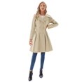 thumbnail image 2 of Gabardina GRACE KARIN para mujer, solapa con muescas y doble botonadura, 2 of 6