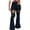 Black, variant on Vedolay Womens Jeans Washed Denim Pants Frayed Hem Boho Jeans Black,XL