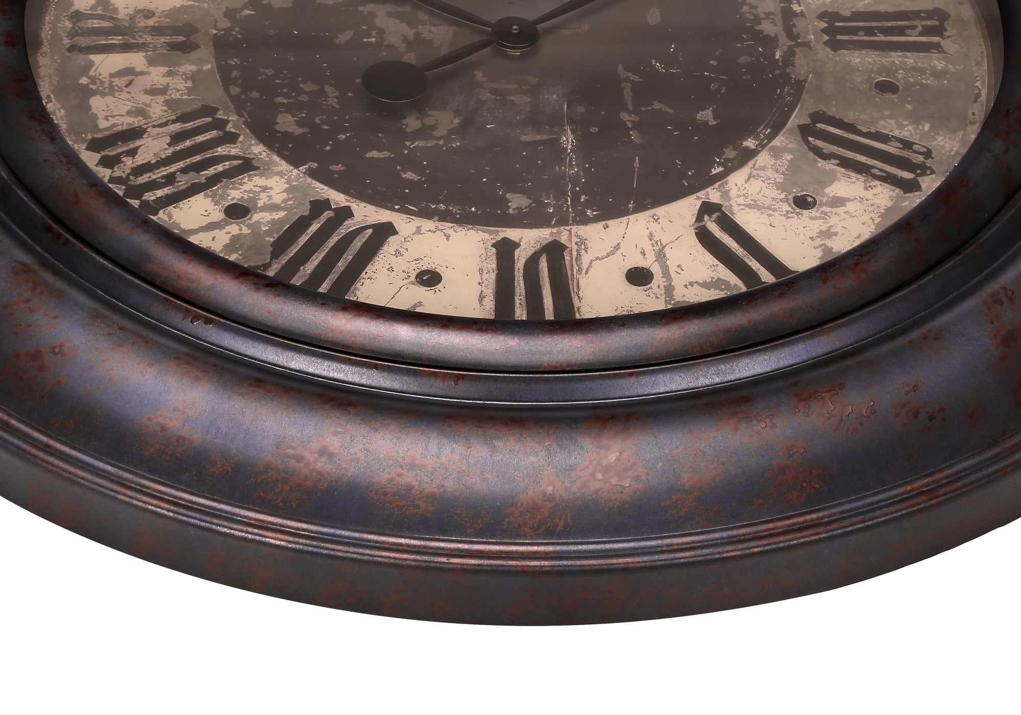 Clocks - 30" Round - Large Oversized - Wall Clock - Brown - Transitional