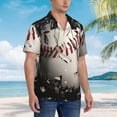 thumbnail image 3 of Naloa Baseball Breaking Glass Authentic Hawaiian Shirt, Men's Tropical Aloha Shirt for Summer Parties Vacations,3X-Large, 3 of 7