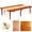 Brown, variant on PUKNLY Folding Picnic Table with Table Runner, Wooden Picnic Table for Outdoors, Boho Low Coffee Table for Sitting on The Floor, Suitable for Beach, Park, Garden, Camping, Travel