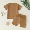 thumbnail image 4 of UAYOTSE Toddler Boys Summer Outfits Camouflage Print Short Sleeve T-Shirt and Elastic Shorts for 2 Piece Outdoor Clothes Set baby boy clothes(2-3 Years,Coffee), 4 of 9